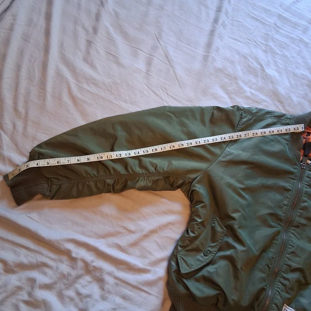 Playboy x Alpha Industries Reversible MA-1 Sage Flight Jacket Adult XL - Picture 16 of 16
